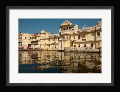 Framed Along Lake Pichola, Udaipur, Rajasthan, India Print