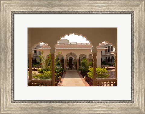Framed Hotel Kiran Villa Palace, Bharatpur, Rajasthan, India. Print
