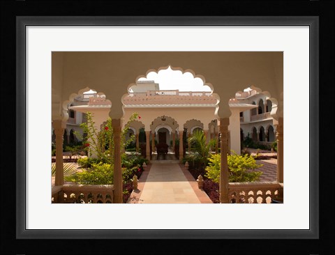 Framed Hotel Kiran Villa Palace, Bharatpur, Rajasthan, India. Print