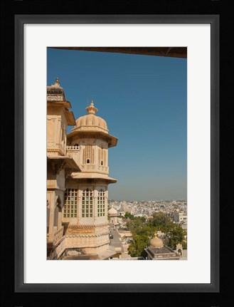 Framed Turret, City Palace, Udaipur, Rajasthan, India Print