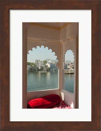 Framed View from a restaurant, Udaipur, Rajasthan, India Print