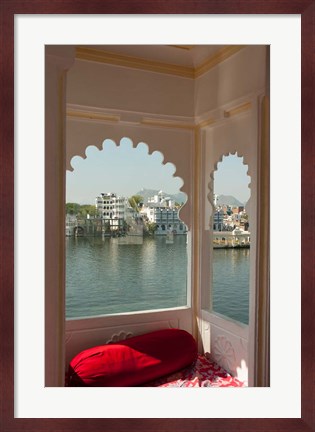 Framed View from a restaurant, Udaipur, Rajasthan, India Print