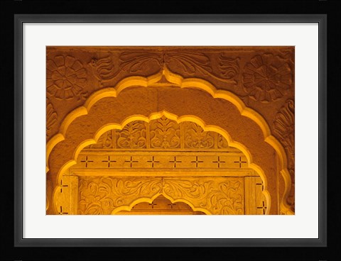 Framed Carved Sandstone Arches, Jaisalmer, Rajasthan, India Print