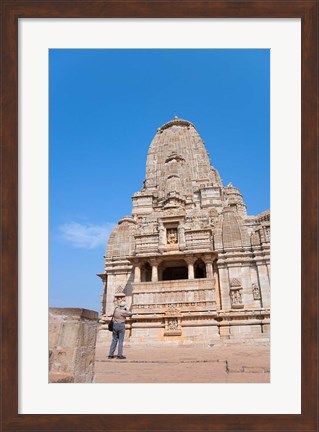Framed Jain Temple in Chittorgarh Fort, Rajasthan, India Print