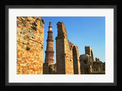 Framed Qutub Minar, Delhi, India Print