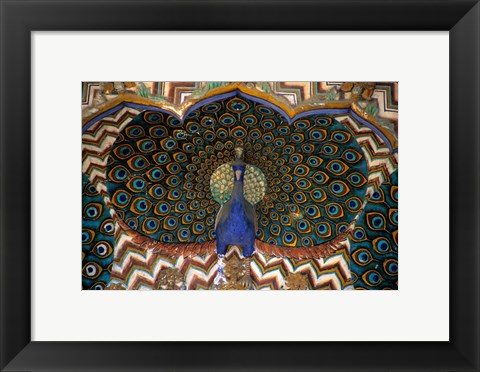 Framed Asia, India, Jaipur. Peacock Gate at Jaipur Palace Print