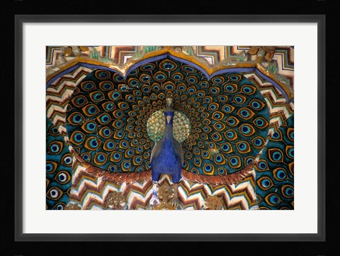 Framed Asia, India, Jaipur. Peacock Gate at Jaipur Palace Print