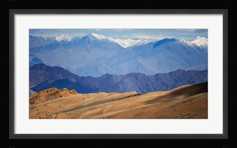 Framed Landscape of the Himalayas, Taglangla Pass, Ladakh, India Print