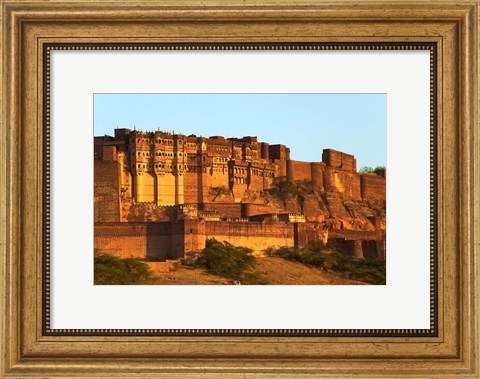 Framed Umaid Bhawan Palace at Sunset, Jodhpur, Rajasthan, India Print