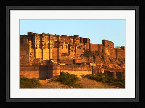 Framed Umaid Bhawan Palace at Sunset, Jodhpur, Rajasthan, India Print