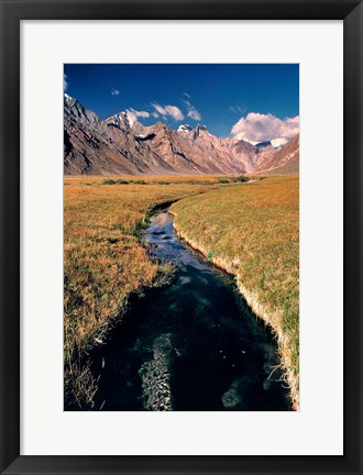 Framed India, Ladakh, Pensila, Mountain stream Print
