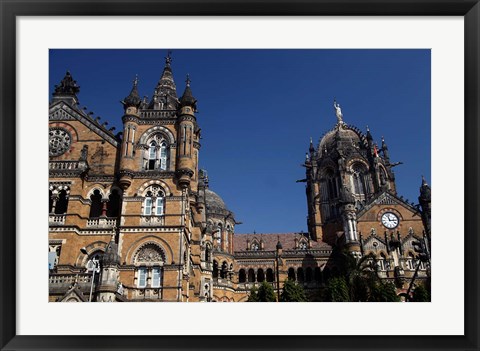 Framed Chhatrapati Shivaji (Victoria) Terminus, Mumbai, India Print