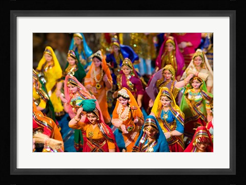 Framed Figurines at the Saturday Market, Goa, India Print