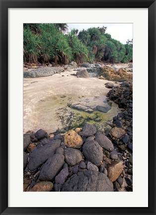 Framed Beach Landscape, Java, Indonesia Print