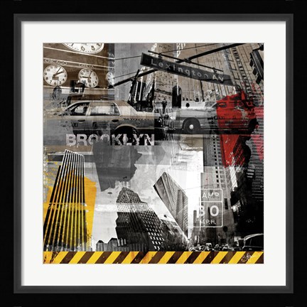 Framed New York Streets II Print