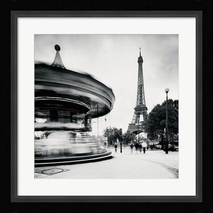 Framed Merry Go Round, Study 1, Paris, France Print