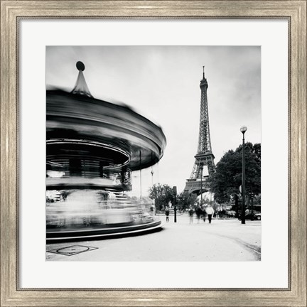 Framed Merry Go Round, Study 1, Paris, France Print