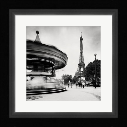 Framed Merry Go Round, Study 1, Paris, France Print