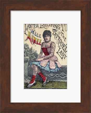 Framed Facts Relating to the Tattoed Lady Print