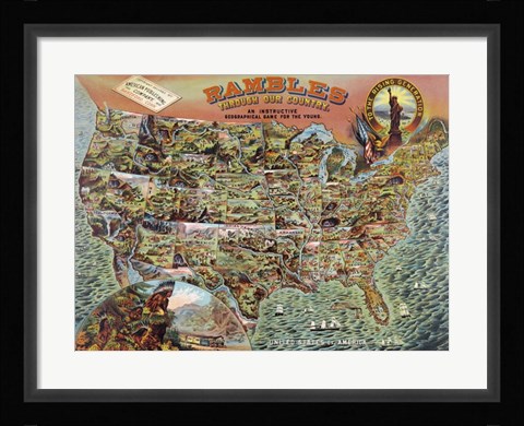 Framed Rambles through our Country Print