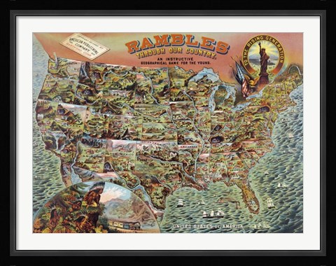 Framed Rambles through our Country Print