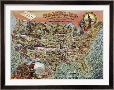 Framed Rambles through our Country Print