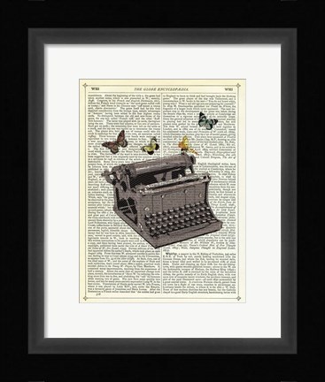 Framed Typewriter Print