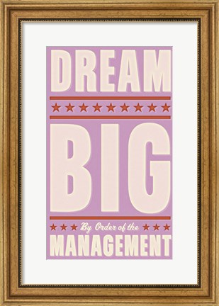 Framed Dream Big (pink) Print