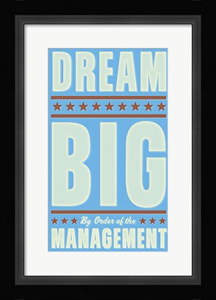 Framed Dream Big (blue) Print