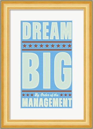Framed Dream Big (blue) Print