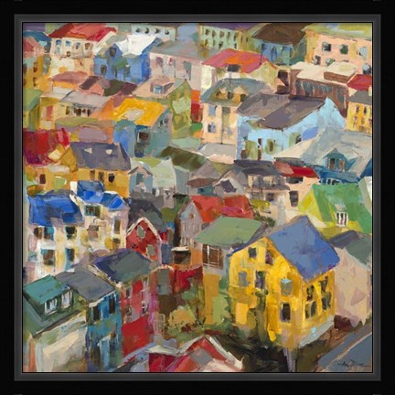 Framed Reykjavik Rooftops Print