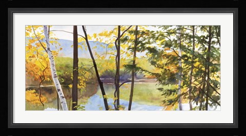 Framed Autumn Lake IV Print