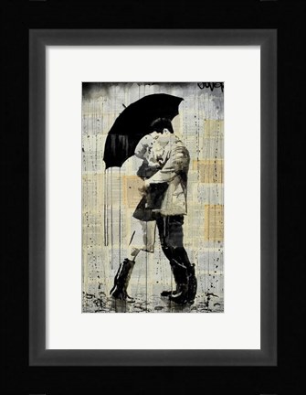 Framed Black Umbrella Print