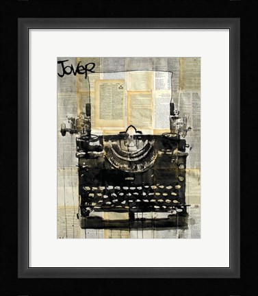 Framed Typewriter Print