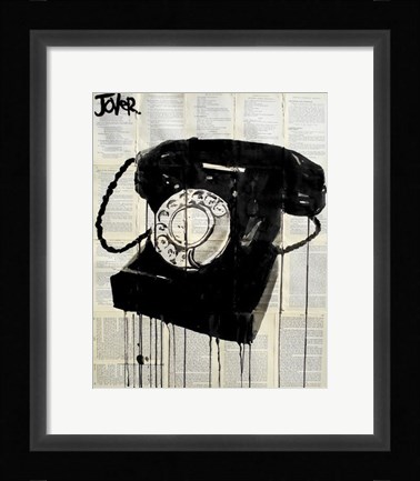 Framed Black Phone Print