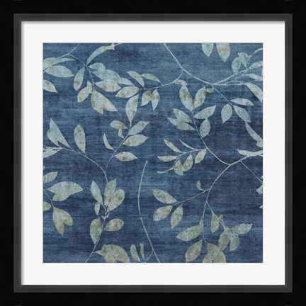 Framed Denim Branches I Print