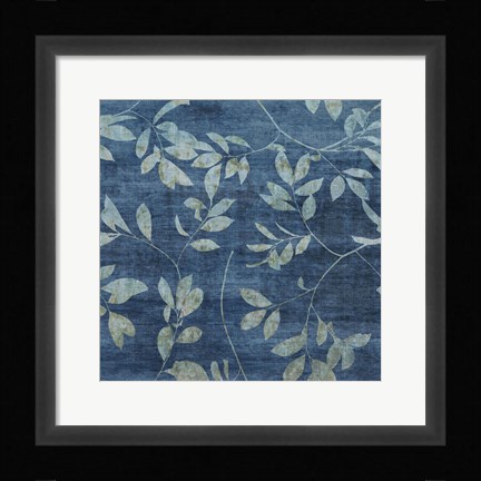 Framed Denim Branches I Print
