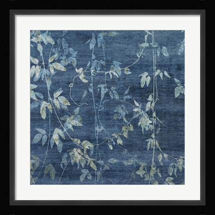 Framed Denim Branches II Print