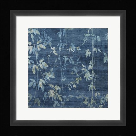 Framed Denim Branches II Print