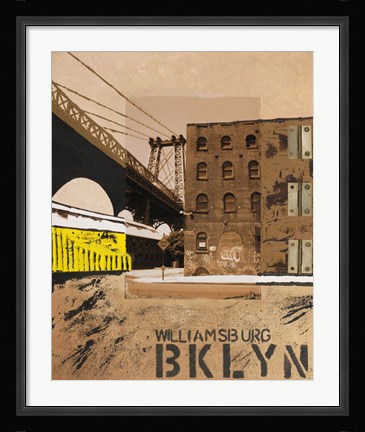 Framed Williamsburg, Brooklyn Print