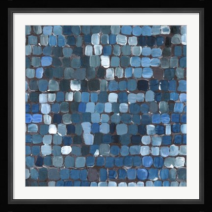Framed Cobalt Cobbles Print