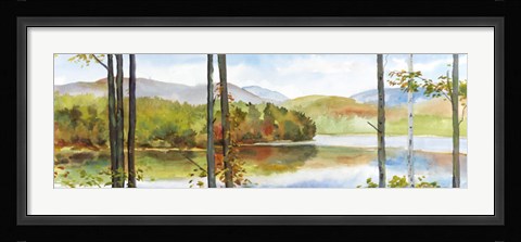 Framed Autumn Lake I Print