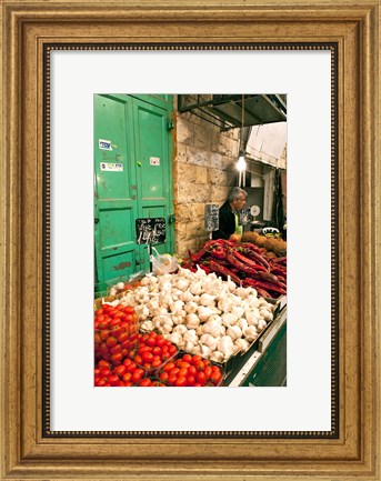 Framed Machne Yehuda Market, Jerusalem, Israel Print