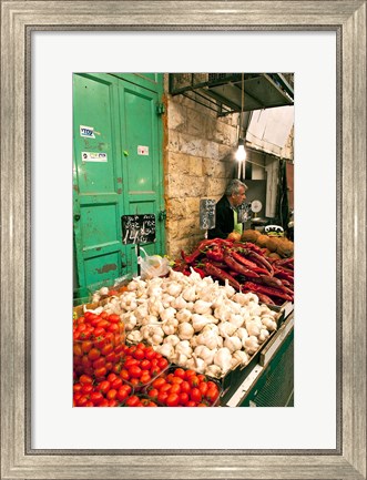 Framed Machne Yehuda Market, Jerusalem, Israel Print