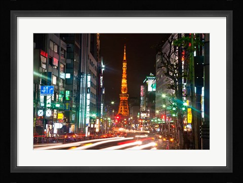 Framed Tokyo, Japan, Tokyo Tower in Shiba Park Print