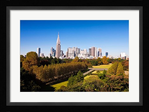 Framed Japan Tokyo Shinjuku District, Shinjuku Gyoen Garden Print