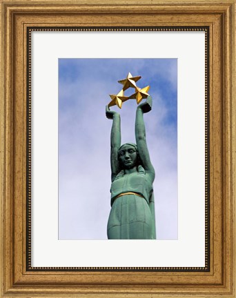 Framed Freedom Monument for the Latvian War of Independence, Riga, Latvia Print