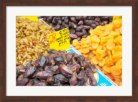 Framed Israel, Jerusalem, Mahane Yehuda Market fruits Print