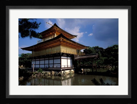 Framed Golden Pavilion, Zen Temple, Kinkakuji, Kyoto, Japan Print