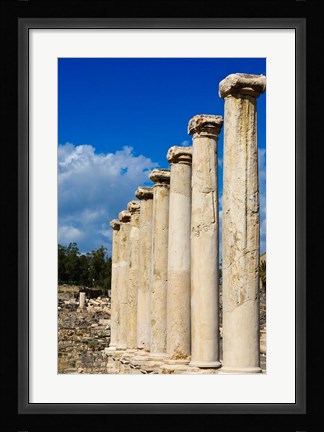 Framed Israel, Bet She'an National Park, Columns Print